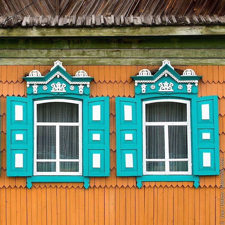 Janelas decoradas da Rússia