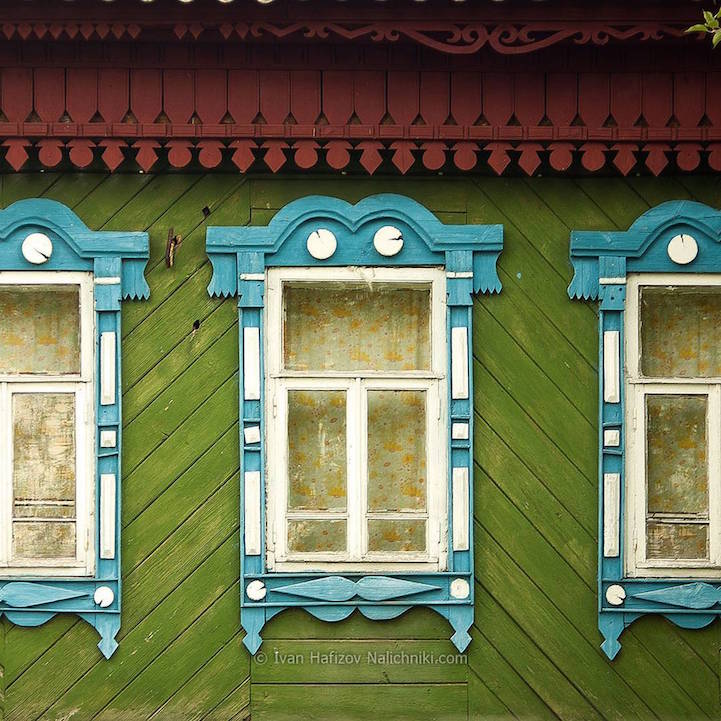 Janelas decoradas da Rússia