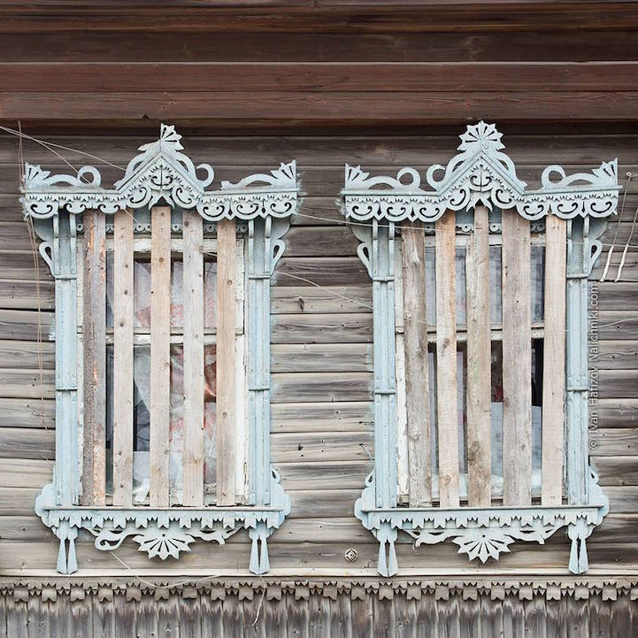 Janelas decoradas da Rússia