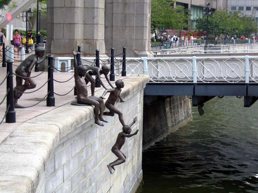 Escultura 'People Of The River, de Chong Fah Cheong'