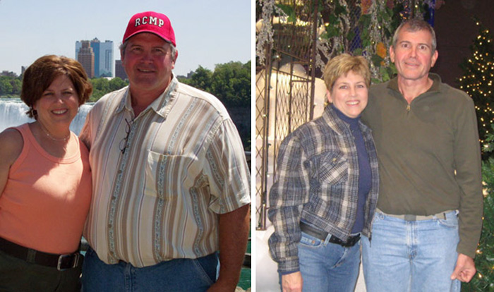 Antes e depois de casais que emagreceram juntos
