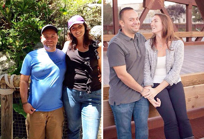 Antes e depois de casais que emagreceram juntos