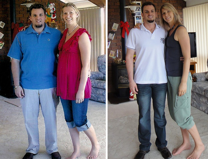 Antes e depois de casais que emagreceram juntos