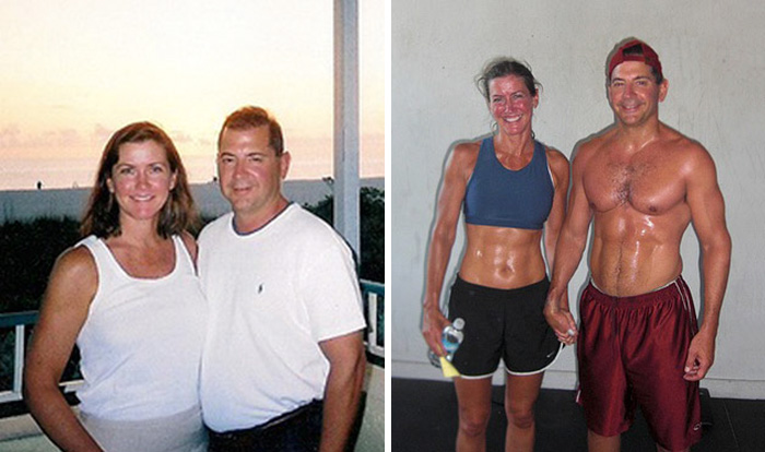 Antes e depois de casais que emagreceram juntos