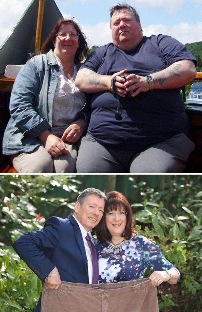 Antes e depois de casais que emagreceram juntos