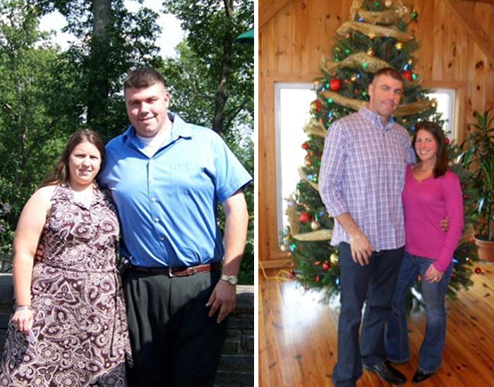 Antes e depois de casais que emagreceram juntos
