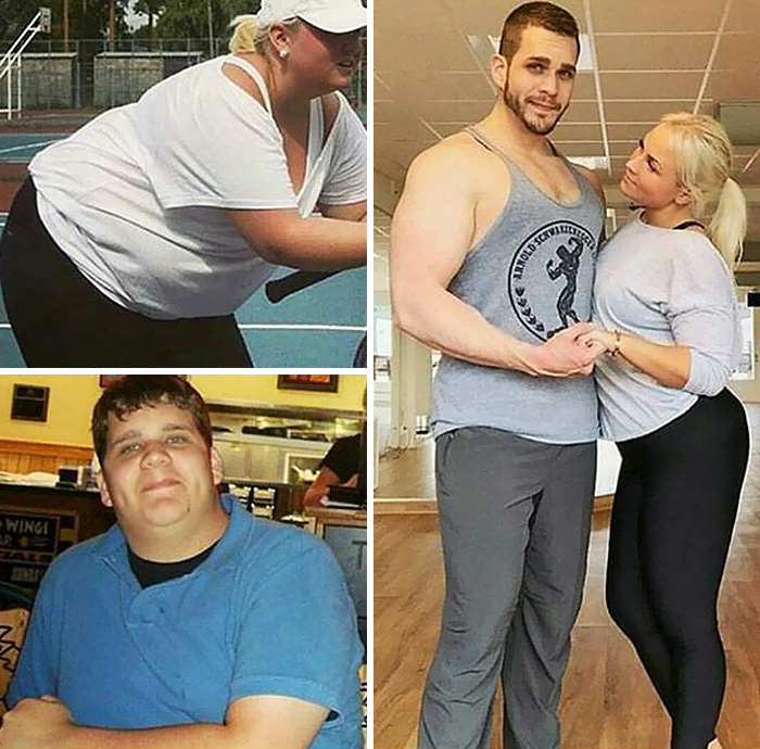 Antes e depois de casais que emagreceram juntos