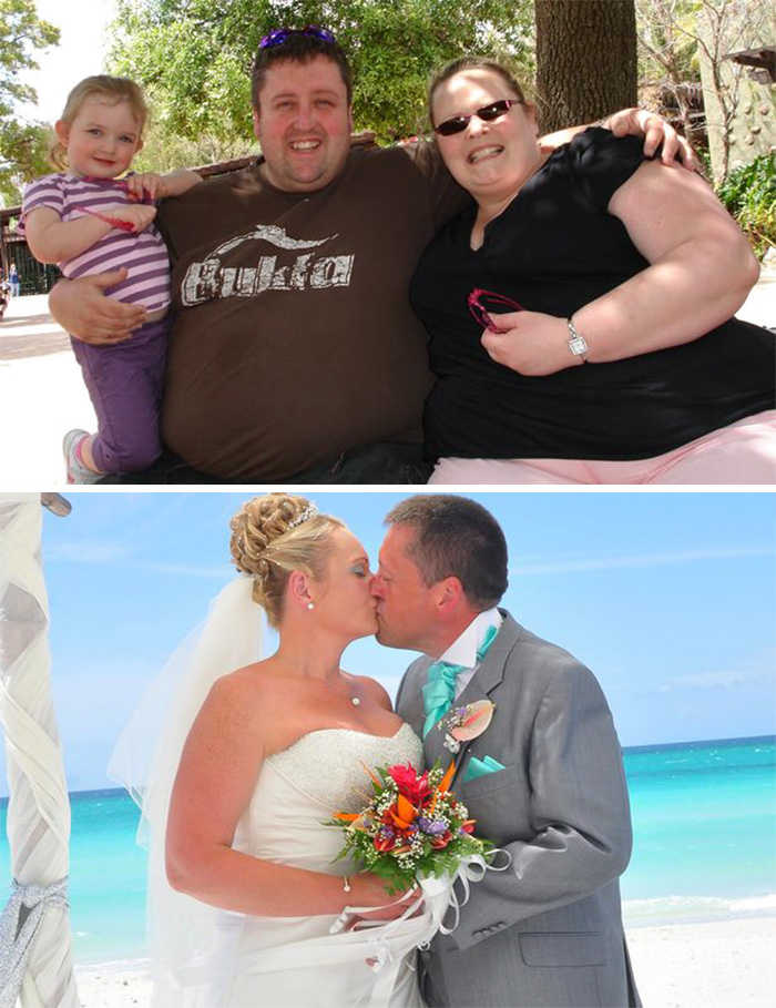Antes e depois de casais que emagreceram juntos