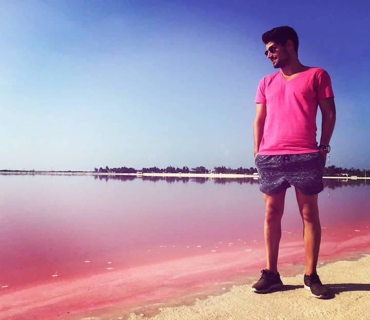 Lagoa rosa no México