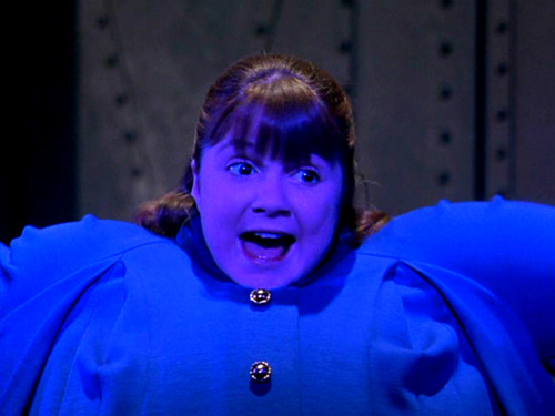 Denise Nickerson interpretou Violet Beauregarde e protagonizou uma das cenas mais icônicas do longa. 