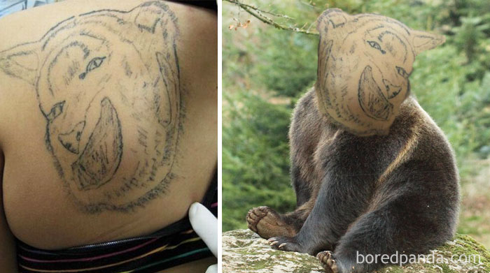 Tatuagens desastrosas trocadas pelo objeto da homenagem