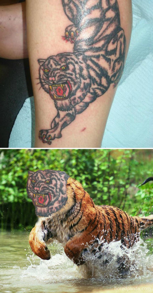 Tatuagens desastrosas trocadas pelo objeto da homenagem