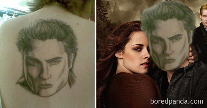 Tatuagens desastrosas trocadas pelo objeto da homenagem