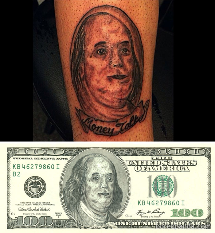 Tatuagens desastrosas trocadas pelo objeto da homenagem
