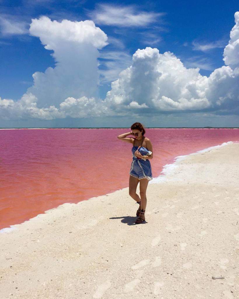 Lagoa rosa no México