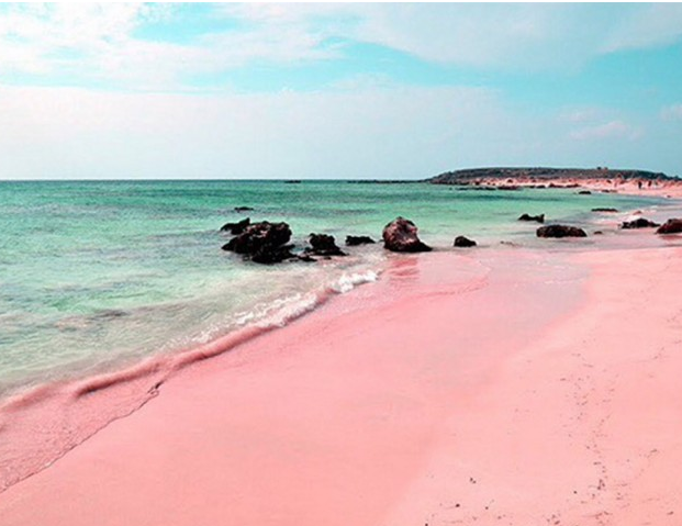 Esta praia de areia rosada fica na ilha de Harbour, nas Bahamas