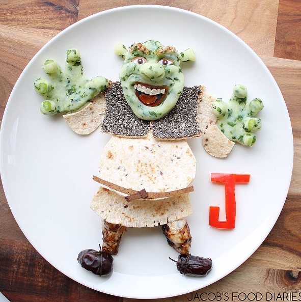 Laleh Mohmedi decidiu transformar o almoço do filho Jacob em um momento divertido para que ele comesse mais vegetais