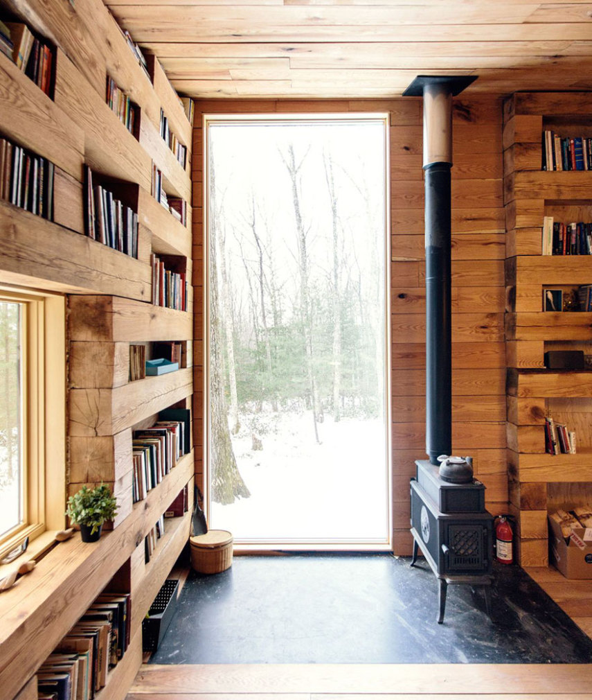 Essa biblioteca reclusa que fica no meio de uma floresta, no Estado de Nova York, nos Estados Unido