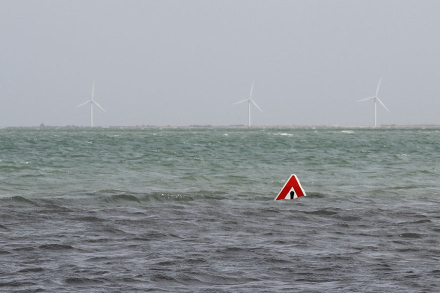 A estrada Passage du Gois liga o Golfo do Burnёf a ilha de Noirmoutier