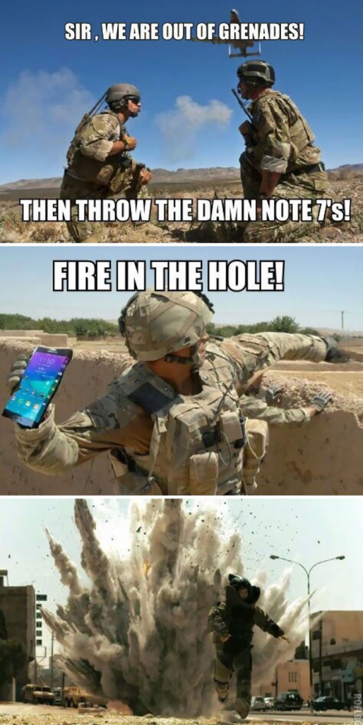 - Senhor, estamos sem granadas! - Jogue o seu Galaxy Note 7!