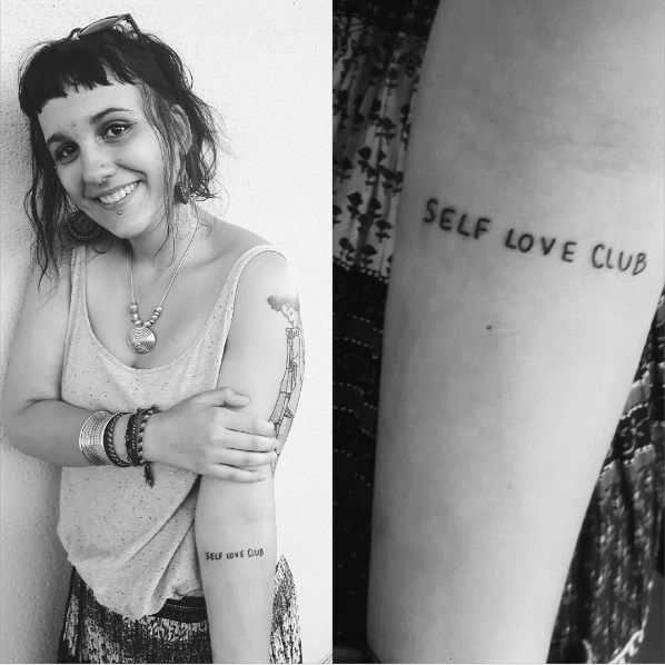 A ideia do Self Love Club  (Clube do Amor Próprio) é da artista Frances Cannon