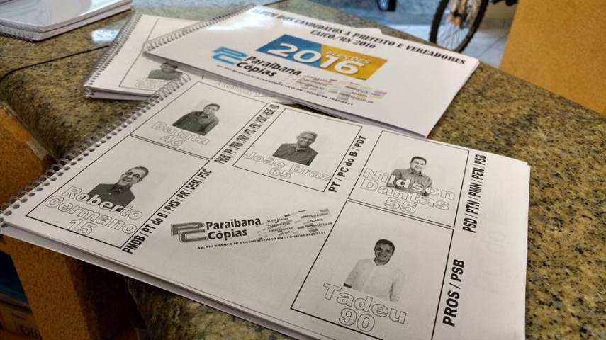 O álbum dos candidatos a prefeito e vereador de Caicó-RN