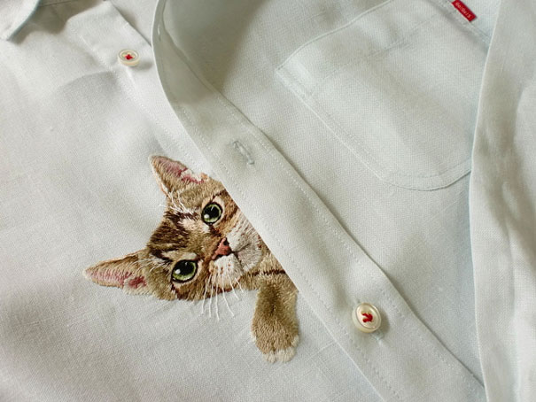 Pets bordados em bolsos
