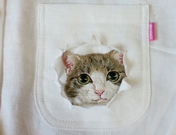 Pets bordados em bolsos