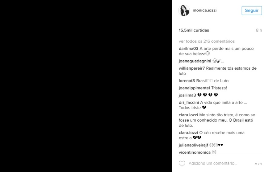 O ator morreu na tarde da última quinta-feira (15) afogado no rio São Francisco, em Canindé, Sergipe. Cantores, atores e apresentadores relembraram momentos de trabalho ao lado de Domingos e escreveram mensagens emocionadas na tentativa de entender e aceitar a tragédia.