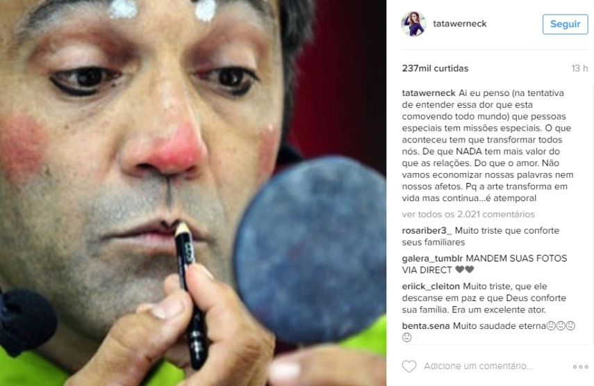 O ator morreu na tarde da última quinta-feira (15) afogado no rio São Francisco, em Canindé, Sergipe. Cantores, atores e apresentadores relembraram momentos de trabalho ao lado de Domingos e escreveram mensagens emocionadas na tentativa de entender e aceitar a tragédia.