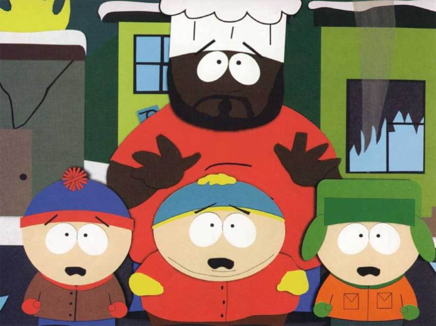 Depois de nove anos dando voz ao inesquecível Chef de South Park, Isaac Hayes quis deixar a   dublagem do desenho animado pois estava ofendido com os criadores da série, Trey Parker e   Matt Stone. Os dois fizeram uma crítica à cientologia e Hayes, um praticante da religião   desde 1993, não gostou e deicidiu cair fora. Chef foi morto no começo da décima temporada.   