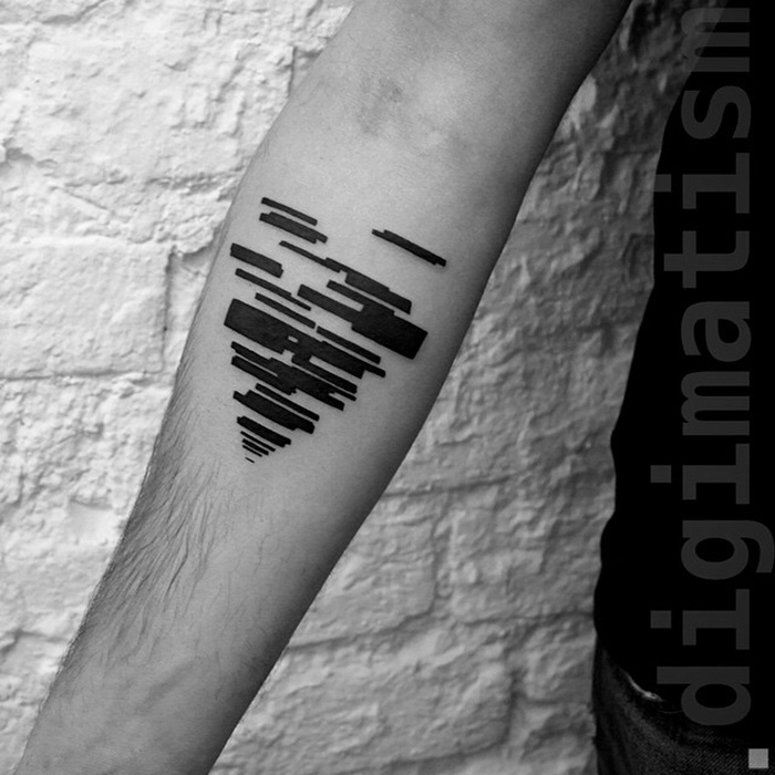 O artista russo Stanislaw Wilczynski cria tatuagens geométricas minimalistas de linhas retas e as batizou de 