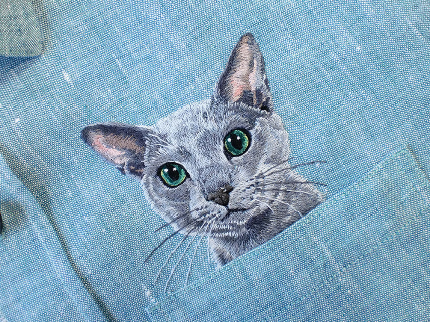 Pets bordados em bolsos
