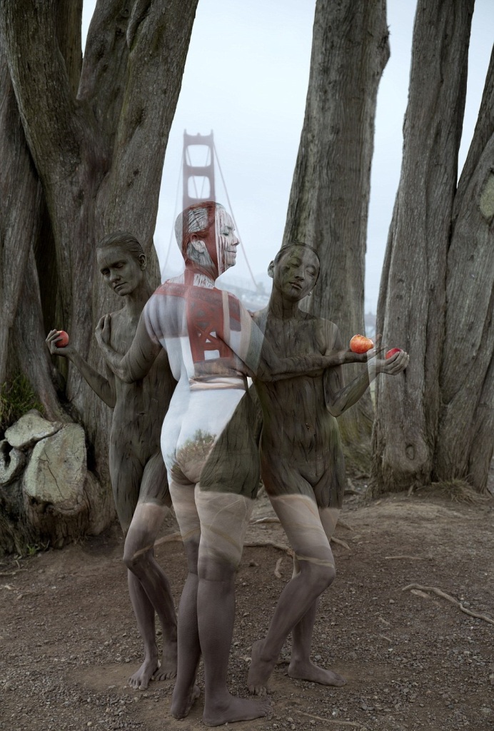 Artista nova-iorquina camufla modelos nus em grandes pontos turísticos apenas com pintura corporal