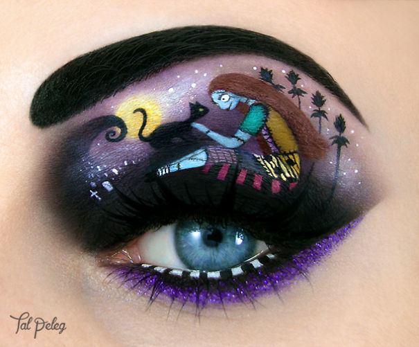 O Dia das Bruxas, comemorado no dia 31 de outubro, está chegando! A proximidade da data inspirou a beauty artist Tal Peleg, e ela criou inacreditáveis maquiagens usando seus próprios olhos como verdadeiras telas de arte.