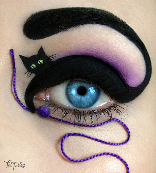 O Dia das Bruxas, comemorado no dia 31 de outubro, está chegando! A proximidade da data inspirou a beauty artist Tal Peleg, e ela criou inacreditáveis maquiagens usando seus próprios olhos como verdadeiras telas de arte.