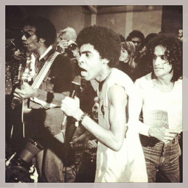 Com Jorge Ben Jor e Caetano Veloso nos anos 70