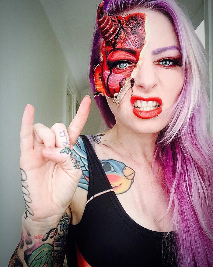 Sarah Mudle é maquiadora e mostra seu incrível trabalho no Instagram (@sarahmudle)