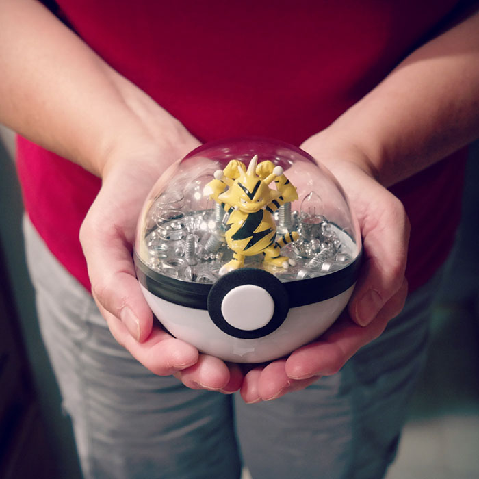 Lauren é uma artista do Texas, nos Estados Unidos, que cria terrários em formato de pokébola