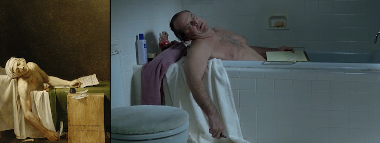 Jacques-Louis David, La mort de Marat (1793) e Alexander Payne, About Schmidt (2002)