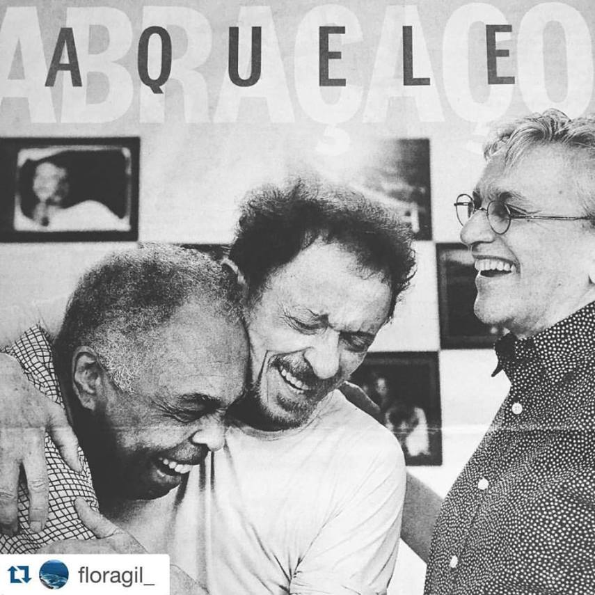 Com Tom Zé e Caetano