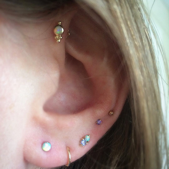 Constelação de piercings vira moda