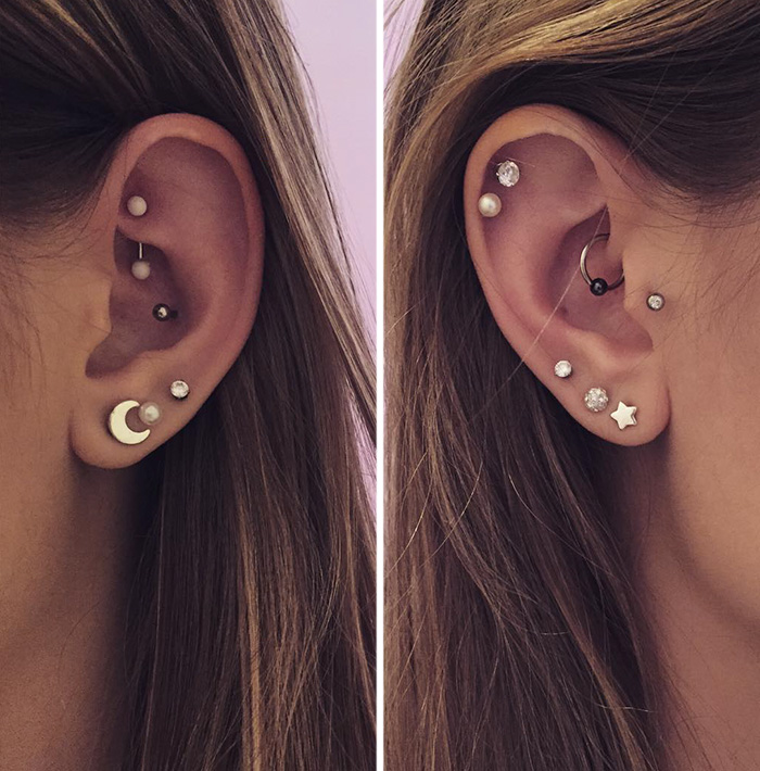 Constelação de piercings vira moda