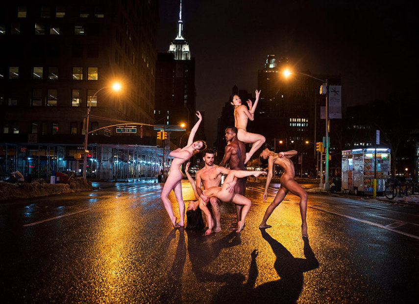 O projeto 'Dancers After Dark' é do fotógrafo nova-iorquino Jordan Matter e registra artistas em movimento por ruas de várias cidades do mundo