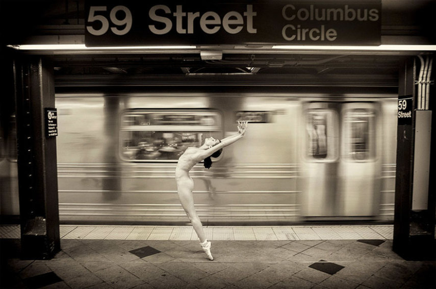 O projeto 'Dancers After Dark' é do fotógrafo nova-iorquino Jordan Matter e registra artistas em movimento por ruas de várias cidades do mundo