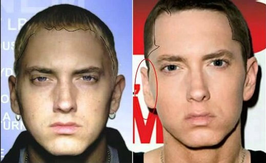 Eminem teria morrido e foi substituído por um sósia há mais de 10 anos. De acordo com as teorias, ele teria morrido por causa de uma overdose. Um rapaz extremamente parecido com ele teria ficado em seu lugar para que a indústria da música não parasse de ganhar dinheiro. A mundança de estilo é citada também como prova