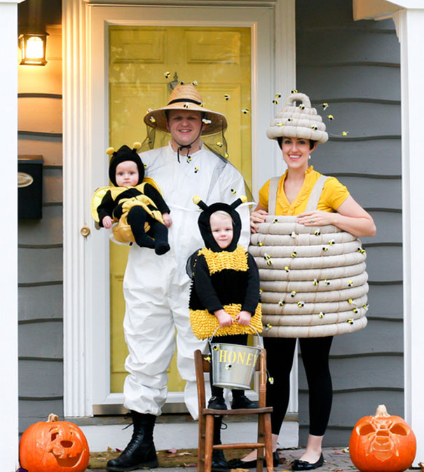 Pais e filhos que detonaram juntos no Halloween
