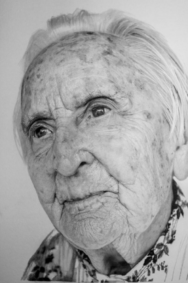 Os retratos de Paul Cadden impressionam pela perfeição e riqueza de detalhes. Tudo é feito com grafite!