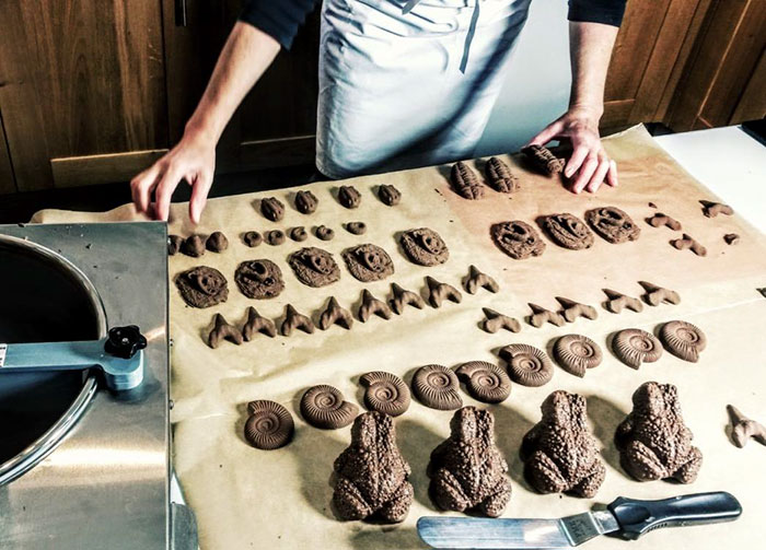 Sarah Hardy é uma artista de Essex, na Inglaterra. Ela usa chocolate para criar esculturas nas mais variadas formas e de maneira extremamente realista