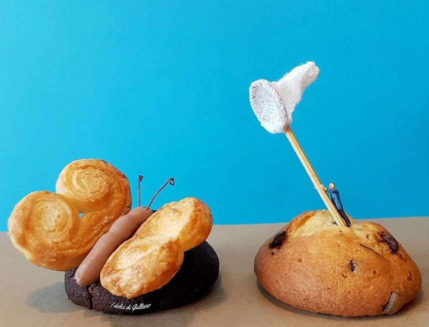 Matteo Stucchi é um chef pâtissier de Monza, na Itália, que cria mundos em miniatura para deixar as suas sobremesas ainda mais incríveis. Para acompanhar as criações, é só seguir o italiano no Instagram @idolcidigulliver